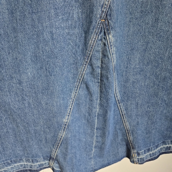 GAP, New, Long Denim Front Slit Medium Indigo Wash Womens Jeans Skirt, Size 20 - Picture 5 of 12